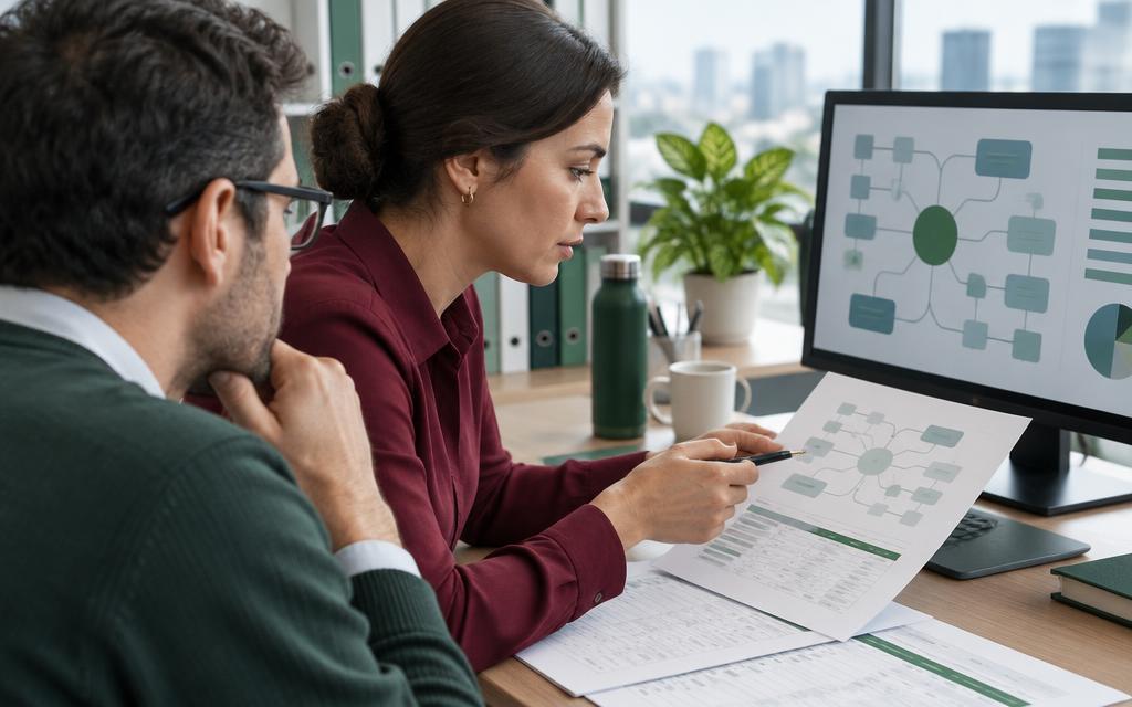 Profesional revisando un panel de ciberseguridad