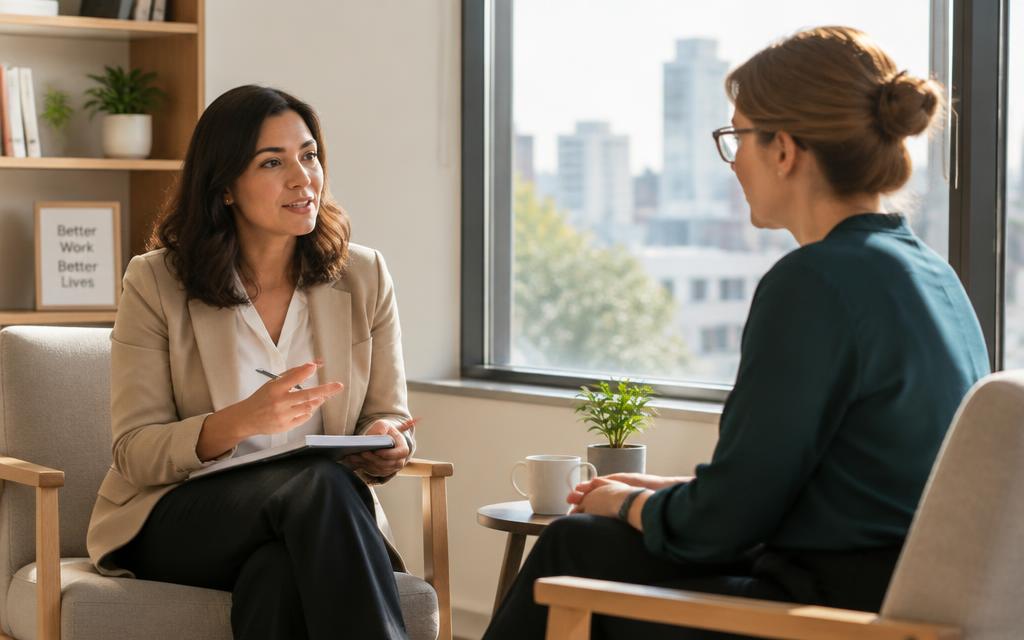 Conversación profesional en un entorno de trabajo inclusivo