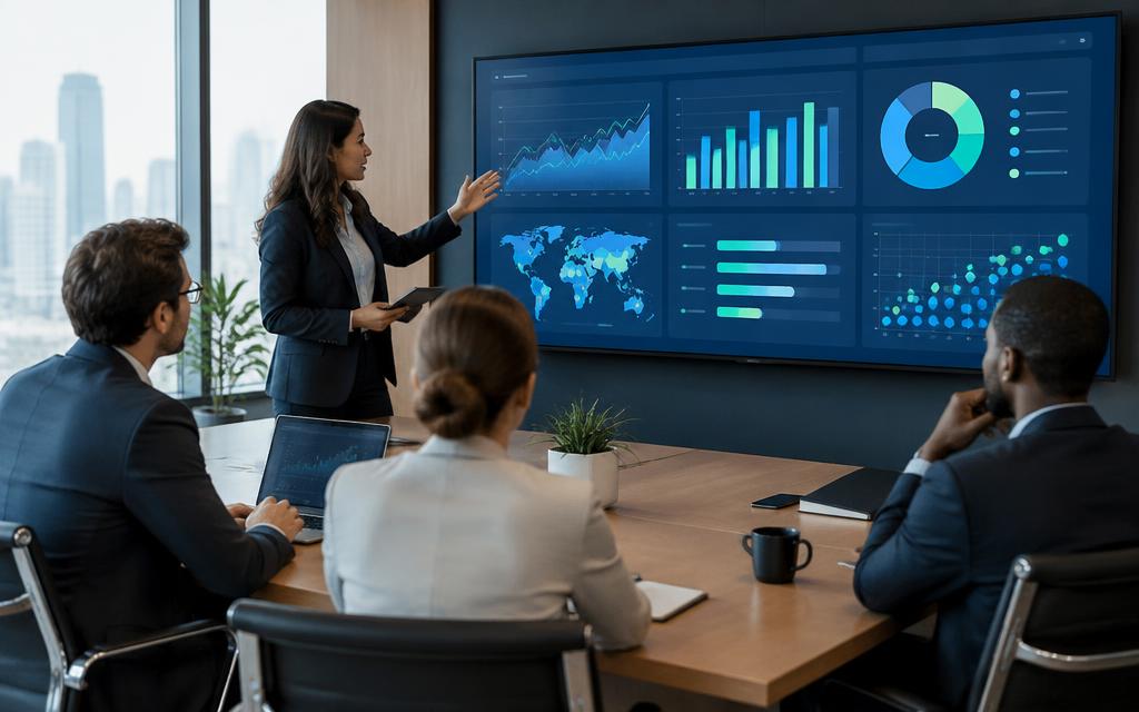 Profesional usando un asistente de inteligencia artificial