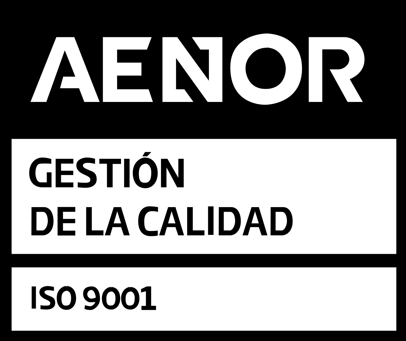 Certificación AENOR de gestión de la calidad ISO 9001