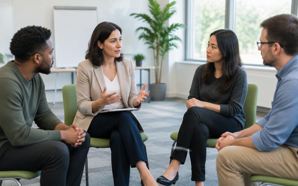 Conversación profesional en un entorno de trabajo inclusivo